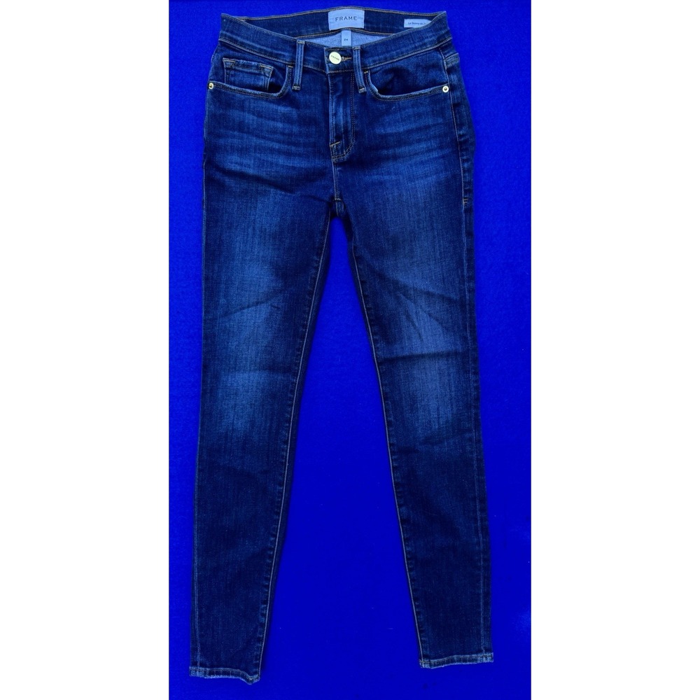 FRAME Le Skinny de Jeanne Jeans Women's Size 24 Dark Wash Stretch Skinny Denim